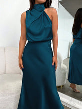 Abito Drappeggiato Raso