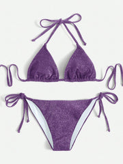Bikini triangolo glitter