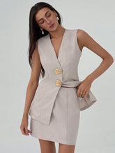 Completo Top bottoni dorati e gonna