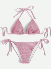 Bikini triangolo glitter
