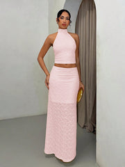 Completo Top e gonna lunga in pizzo