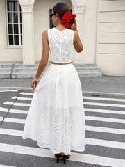 Completo top gonna lunga pizzo sangallo