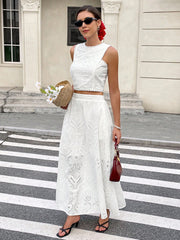 Completo top gonna lunga pizzo sangallo