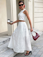 Completo top gonna lunga pizzo sangallo