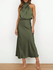 Abito Drappeggiato Raso