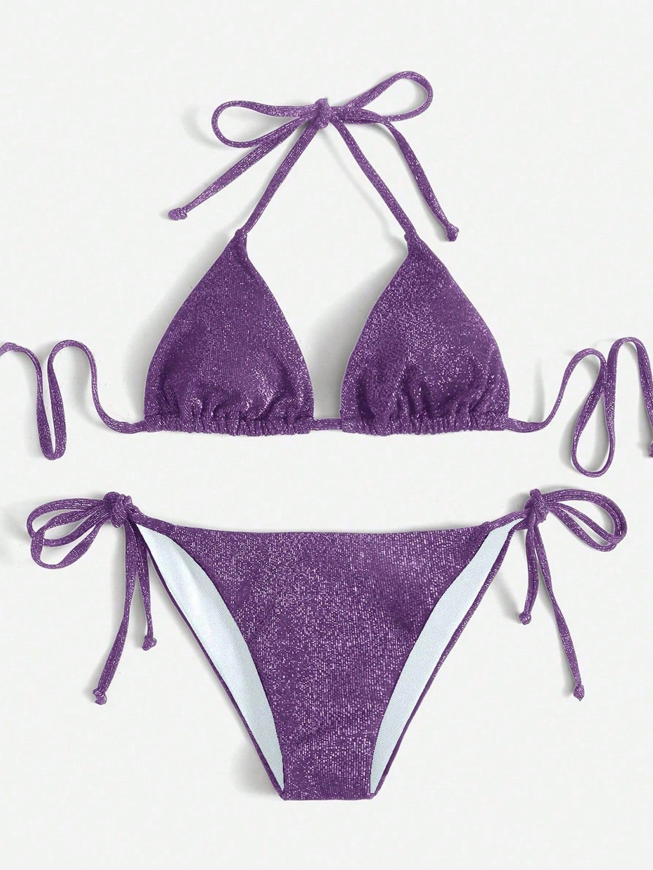 Bikini triangolo glitter