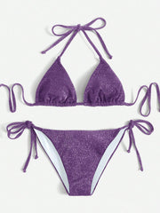 Bikini triangolo glitter