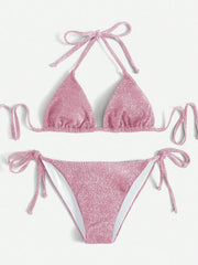 Bikini triangolo glitter