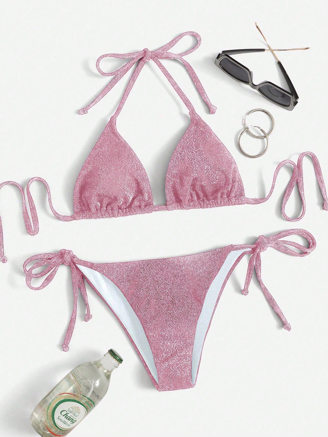Bikini triangolo glitter