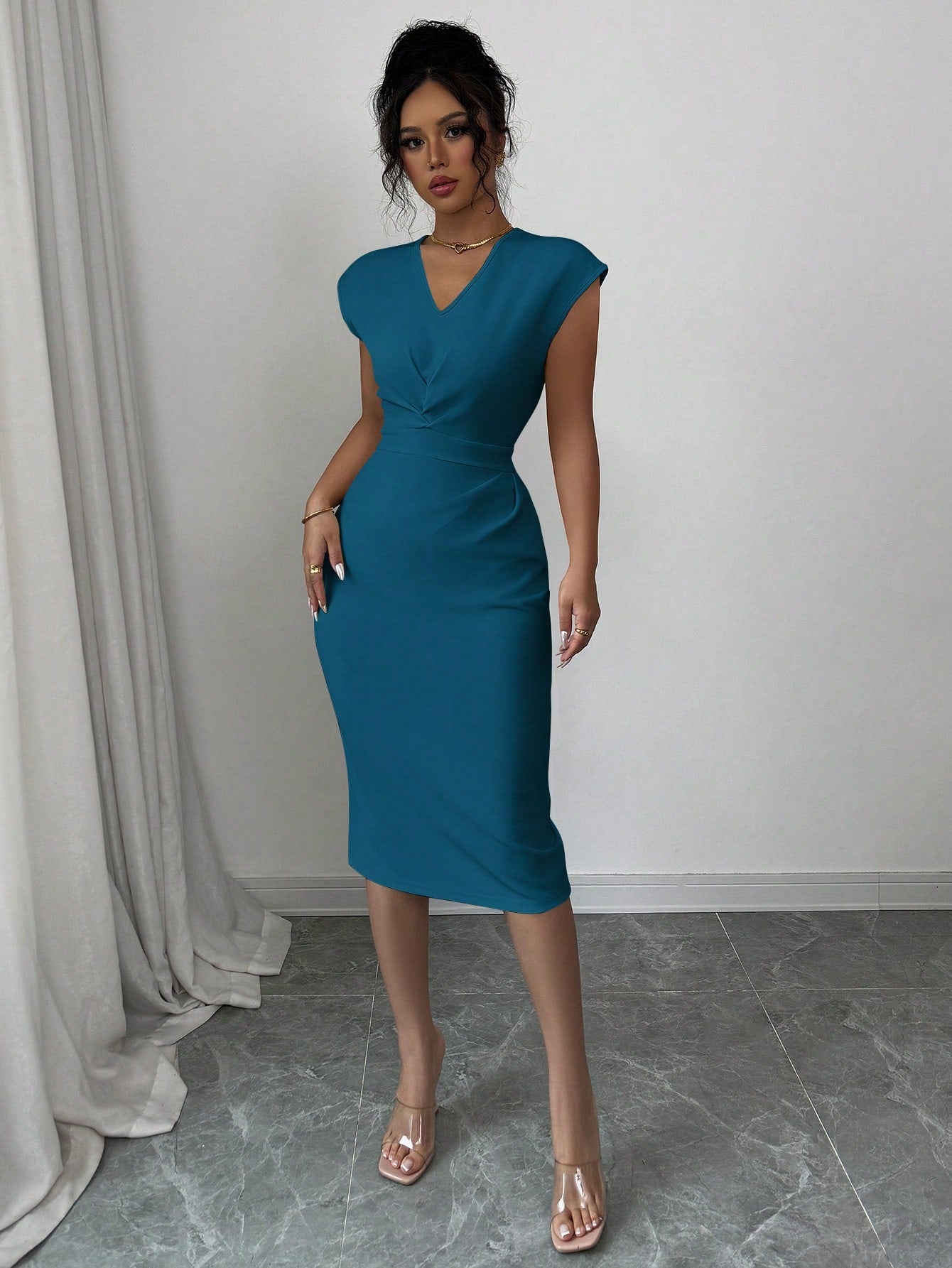 Abito Midi Scollo a V