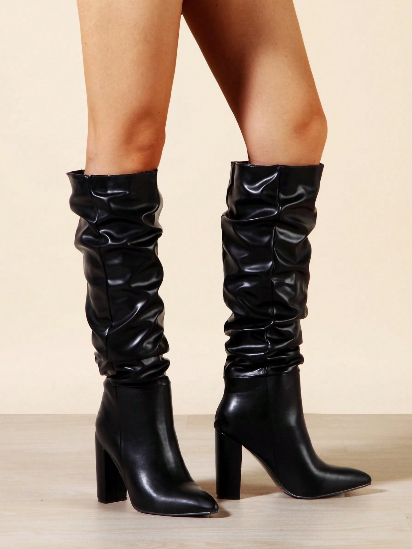 Stivali Slim Con Tacco A Blocco, Marrone | MAX&Co - Foto 9