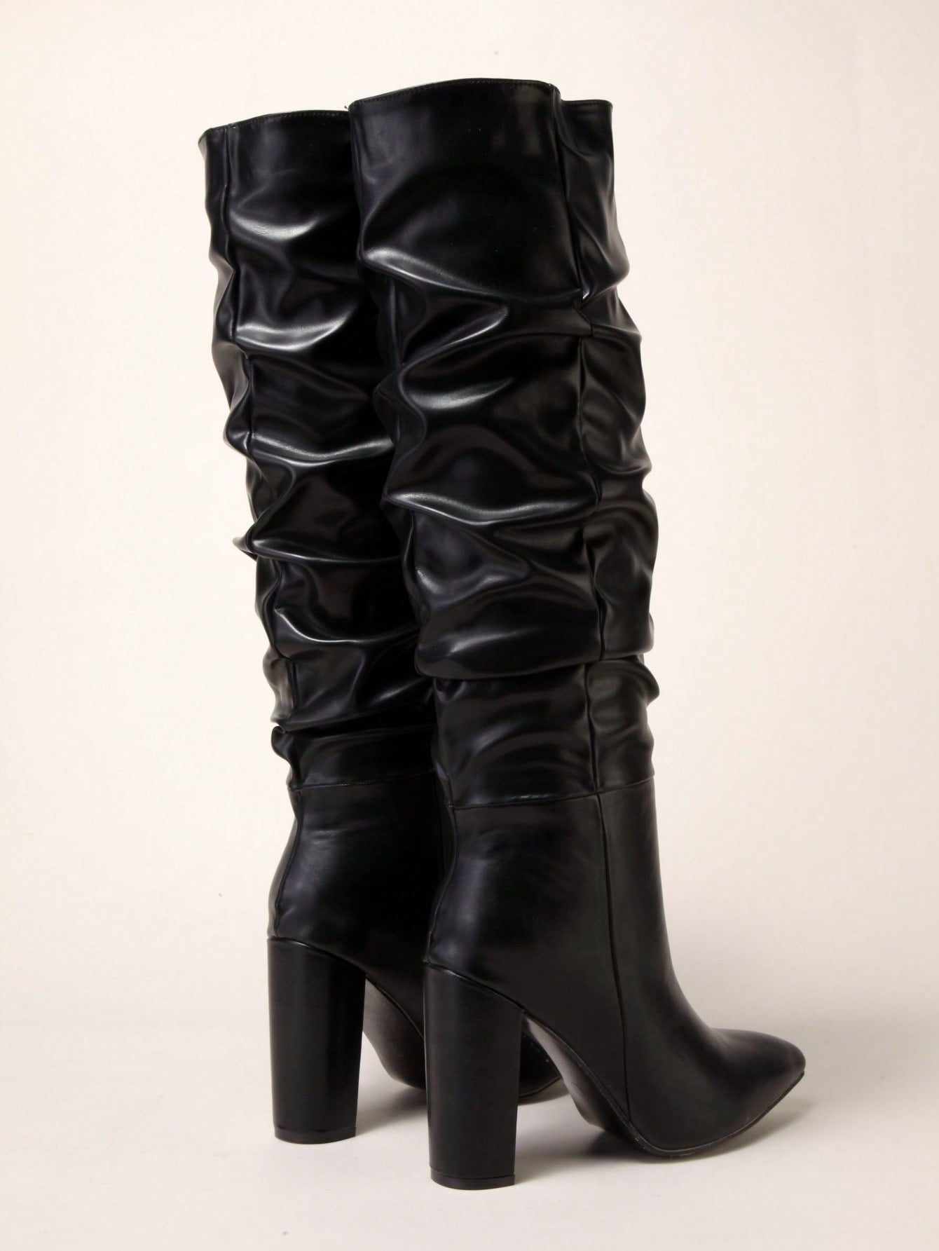 Stivali Slim Con Tacco A Blocco, Marrone | MAX&Co - Foto 2